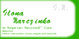 ilona marczinko business card